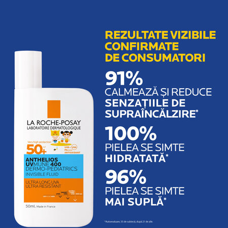 Fluid invizibil cu protectie solara SPF 50+ pentru copii Anthelios UVmune 400 Dermo-Pediatrics, 50 ml, La Roche-Posay 600113
