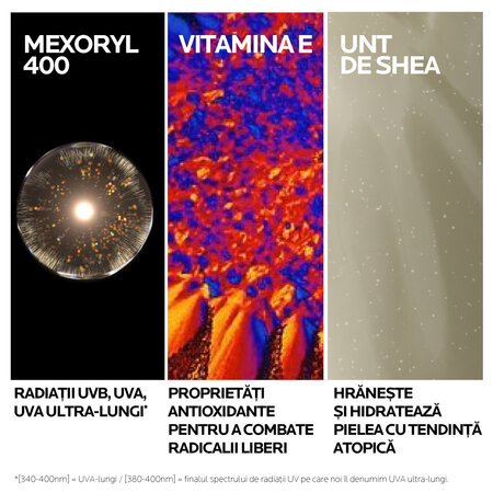 Lapte hidratant cu protectie solara SPF 50+ pentru copii Anthelios UVmune 400 Dermo-Pediatrics, 250 ml, La Roche-Posay 600120