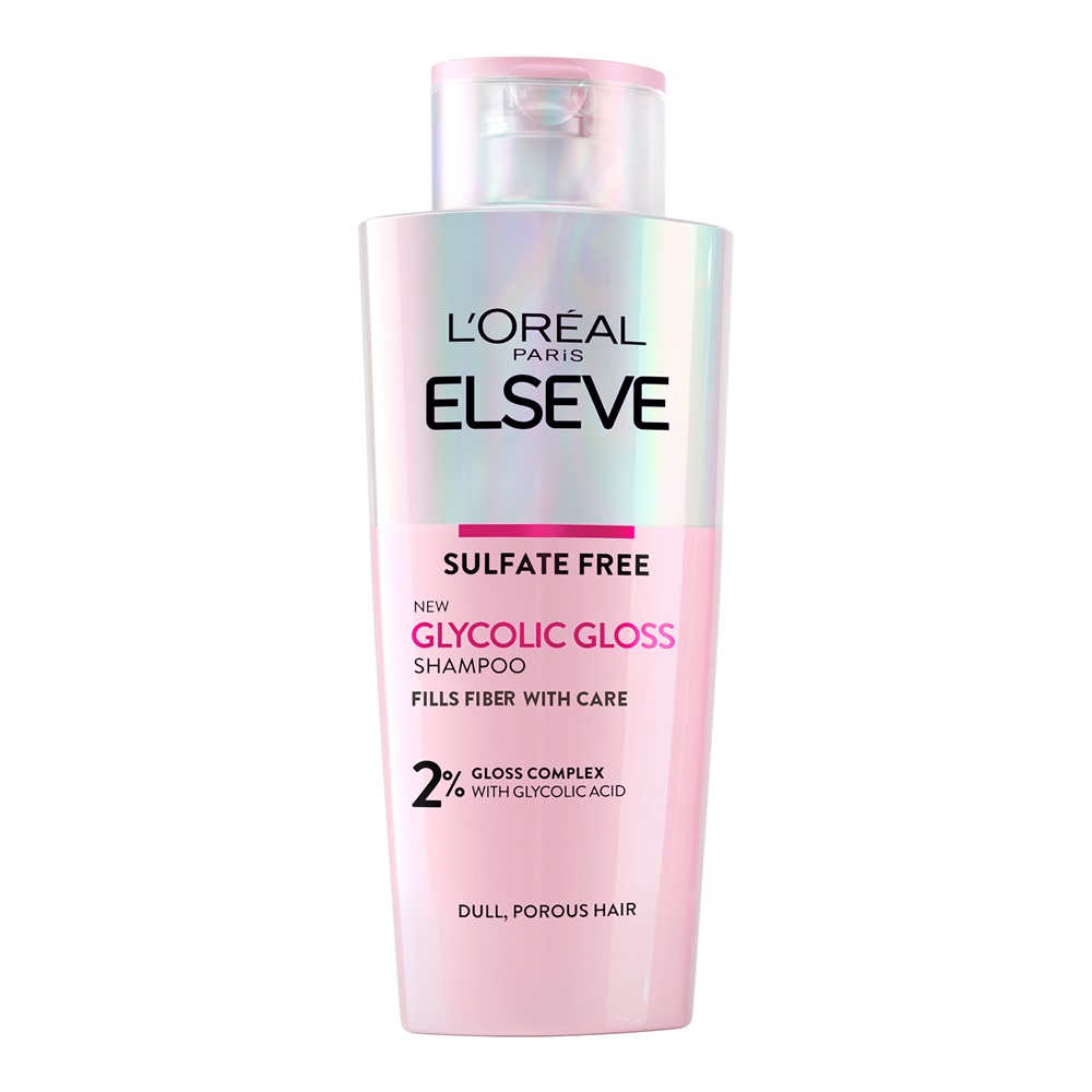 Sampon pentru stralucirea parului cu 2% acid glicolic Glycolic Gloss, 200 ml, Elseve