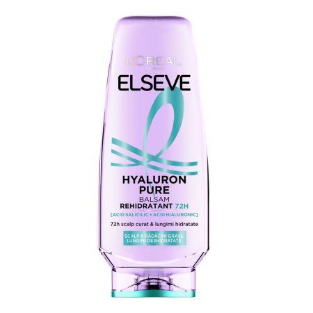 Balsam rehidratant pentru scalp si radacini grase si lungimi deshidratate Hyaluron Pure, 200 ml, Elseve