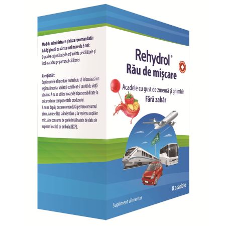 Acadele pentru rau de miscare Rehydrol, 8 acadele, MBA Pharma Innovation 662790