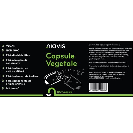 Capsule vegetale goale, 100 bucati, Niavis 601516