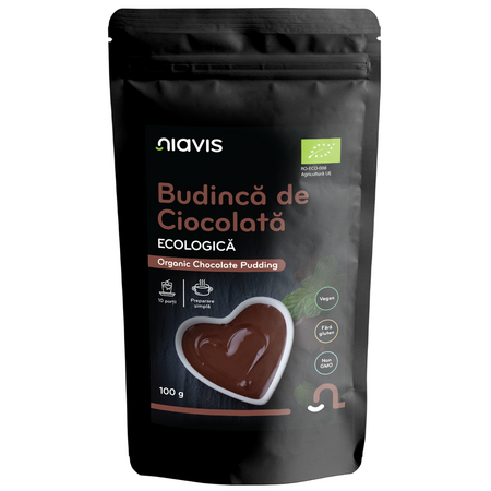 Budinca de ciocolata Bio fara gluten, 100 g, Niavis