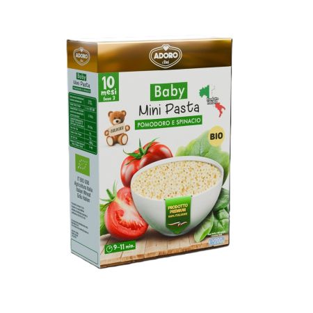 Paste Bio cu rosii si spanac Baby Food Steline, 200 g, Adoro Bimbi