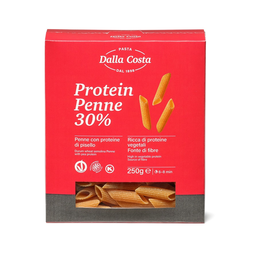 Paste penne cu proteine din mazare, 250 g, Dalla Costa