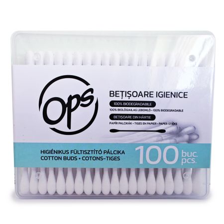 Betisoare igienice pentru urechi, 100 bucati, Ops