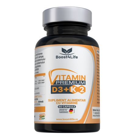Vitamina D3 + K2 Premium MGCaps®, 60 capsule, Boost4Life