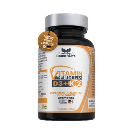 Vitamina D3 + K2 Premium MGCaps®, 60 capsule, Boost4Life