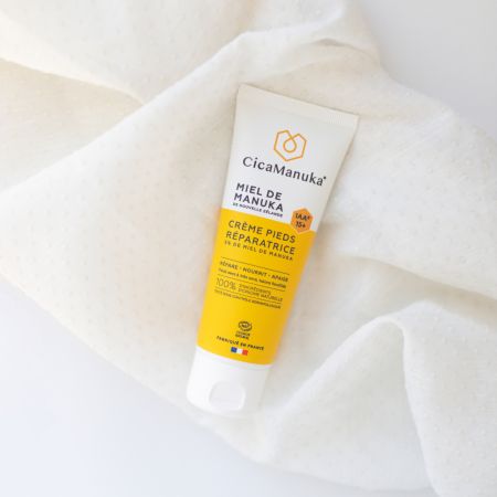 Crema reparatoare pentru picioare cu 5% miere de Manuka IAA15+, ecologica, 75 ml, CicaManuka 657200