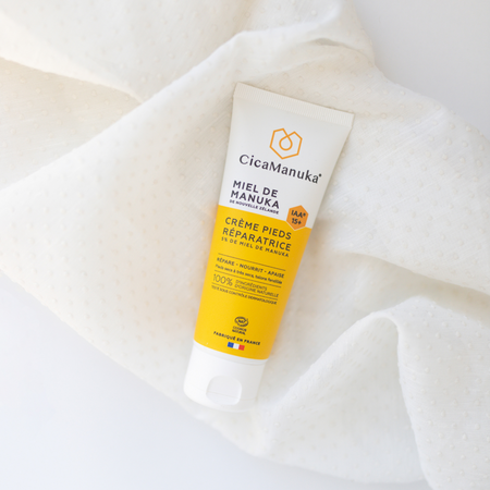 Crema reparatoare pentru picioare cu 5% miere de Manuka IAA15+, ecologica, 75 ml, CicaManuka 657200