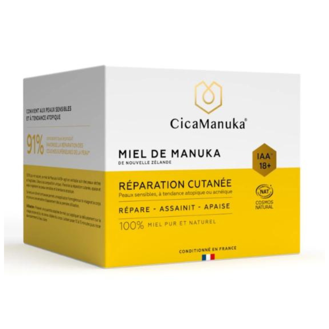 Masca reparatoare pentru piele cu 100% miere de Manuka IAA18+, ecologica, 150 ml, CicaManuka