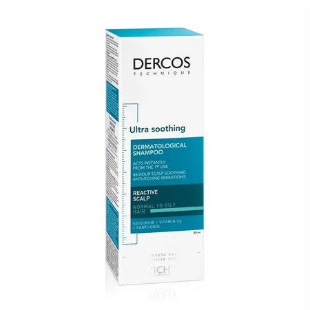 Sampon ultra calmant pentru par gras si normal Dercos Ultra Soothing, 200 ml, Vichy