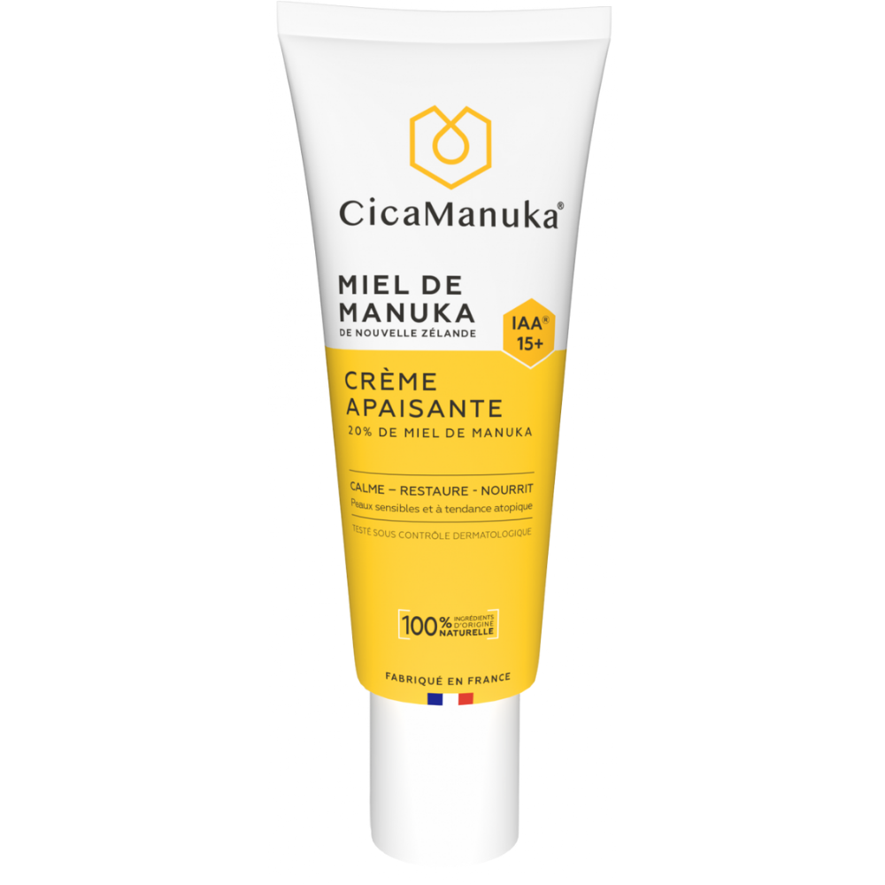 Crema calmanta cu 20% miere de Manuka IAA15+, ecologica, 40 ml, CicaManuka