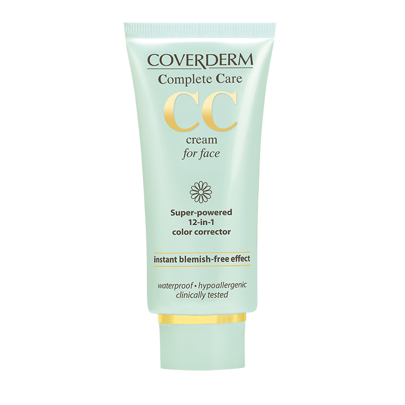 Crema CC pentru fata cu SPF 25 Light Beige, 40 ml, Coverderm