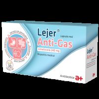 Lejer Anti-Gas, 240 mg, 30 capsule moi, Antibiotice SA