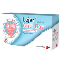 Lejer Anti-Gas, 240 mg, 30 capsule moi, Antibiotice SA