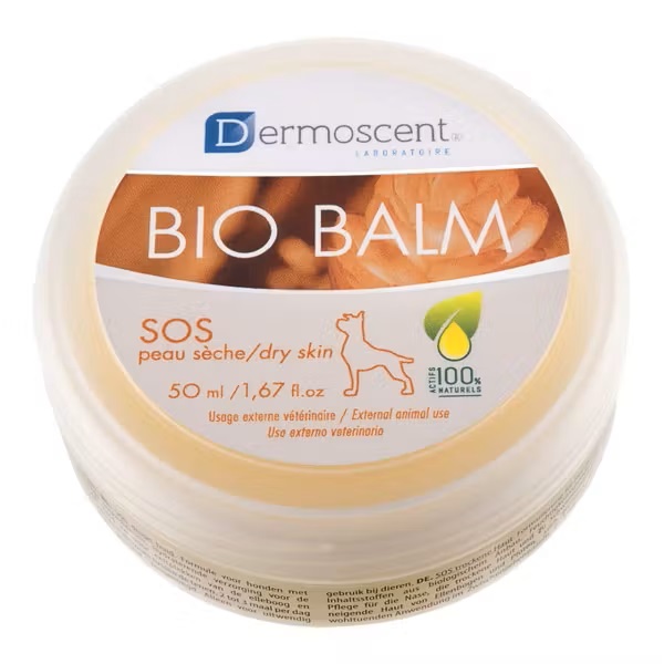 Unguent pentru ingrijirea pielii uscate de pe labute si nas, tratarea calusurilor decubitale si a abraziunilor interdigitale la caini Bio Balm, 50 ml, Dermoscent