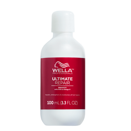 Sampon cu AHA & Omega 9 pentru par deteriorat travel size Ultimate Repair, 100 ml, Wella Professionals