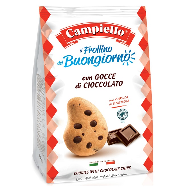 Biscuiti cu bucati de ciocolata, 350 g, Campiello