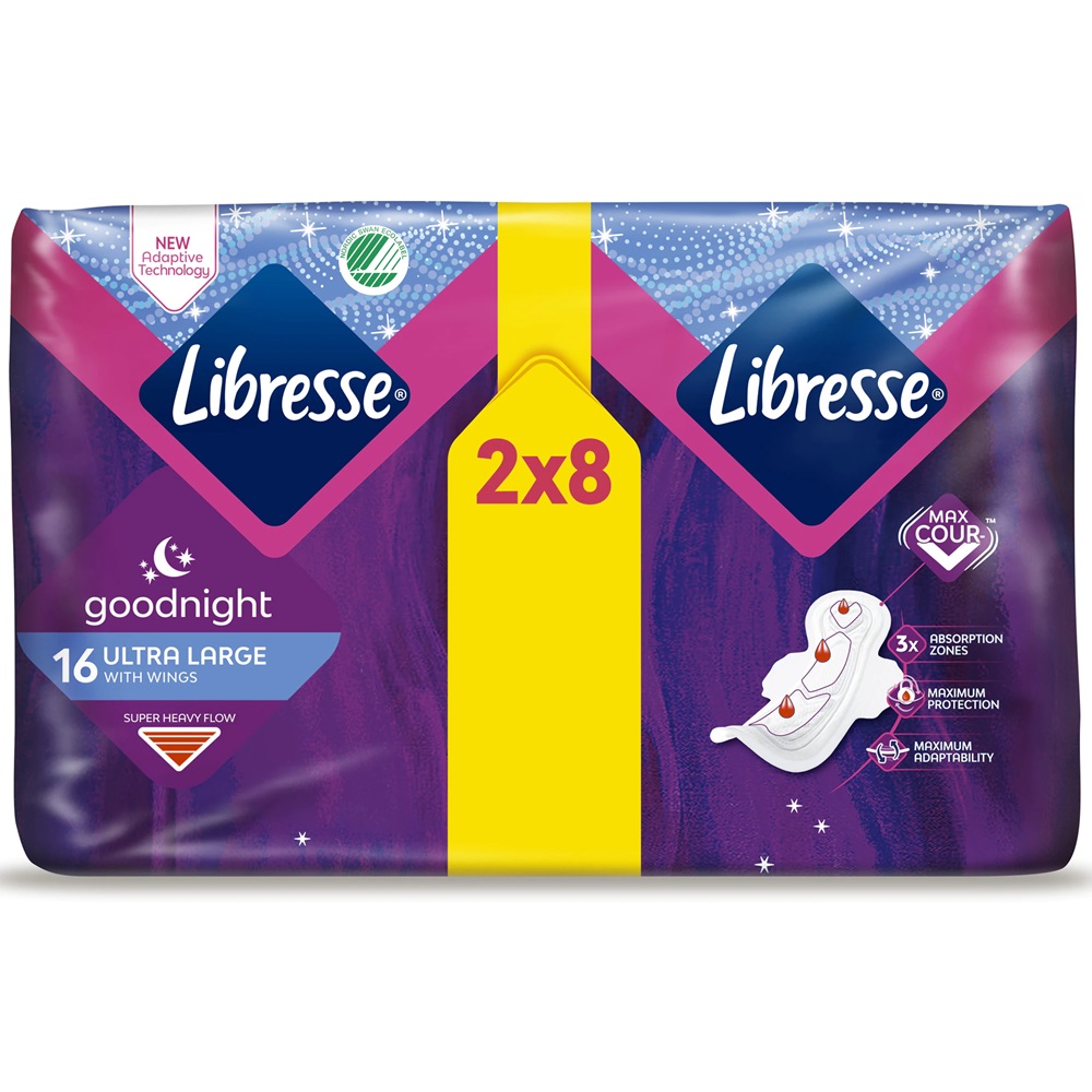 Absorbante Ultra Goodnight, 16 bucati, Libresse