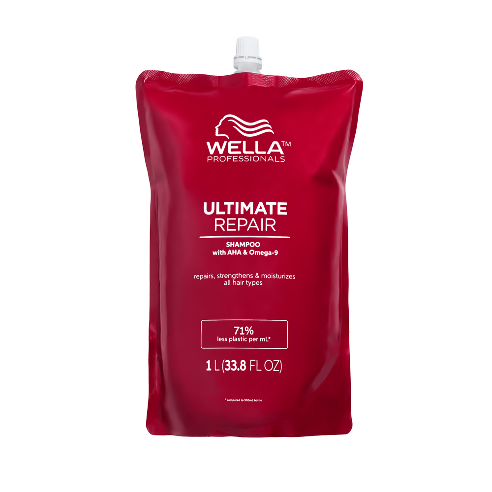 Rezerva sampon cu AHA & Omega 9 pentru par deteriorat Ultimate Repair, 1000 ml, Wella Professionals