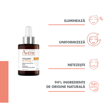 Ser corector cu efect de luminozitate Vitamin Activ Cg, 30 ml, Avene 592737