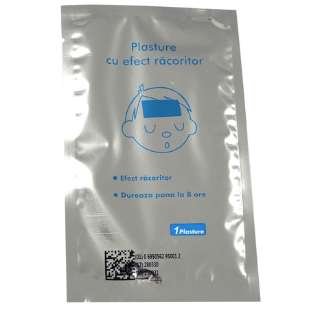 Plasturi cu efect racoritor pentru copii Augama, 5x12 cm, 4 bucati, Henan Kangdi Medical 663835