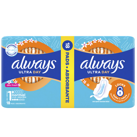 Absorbante Ultra Day, Marimea 1, 18 bucati, Always 708956