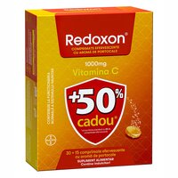 Redoxon cu aroma de portocale, 30 + 15 comprimate efervescente, Bayer