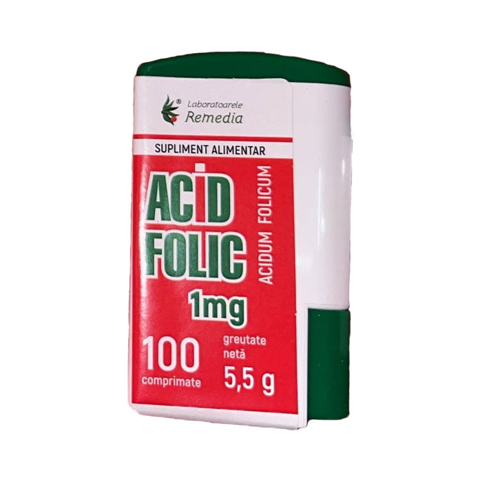 Acid Folic, 1 mg, 100 comprimate, Remedia