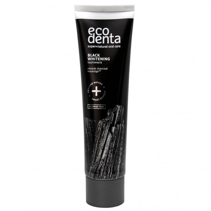 Pasta de dinti cu carbune si Teavigo Black Whitening, 75 ml, Ecodenta