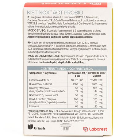 Kistinox ActProbio, 10 plicuri, Laborest Italia 721758