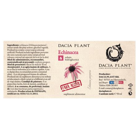 Echinacea fara alcool, 50 ml, Dacia Plant 593373