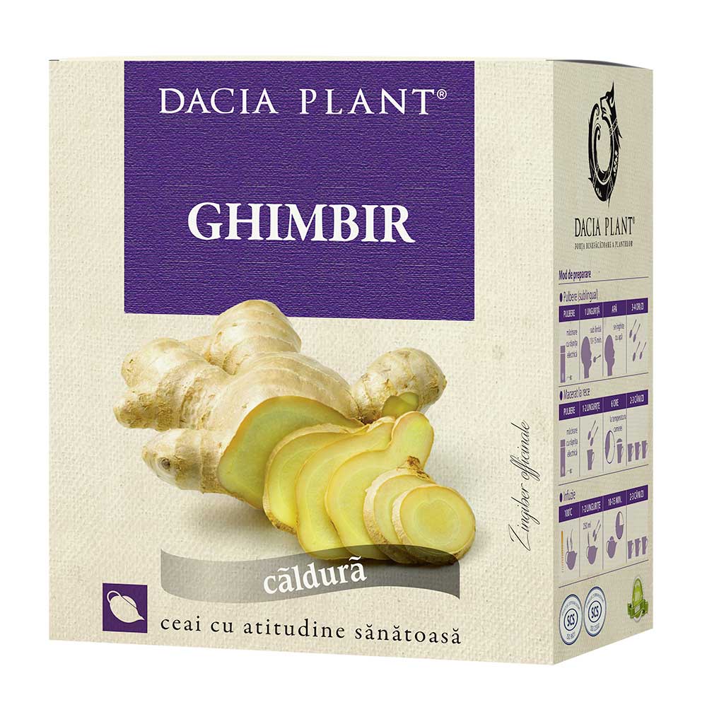 Ceai de ghimbir, 50 g, Dacia Plant