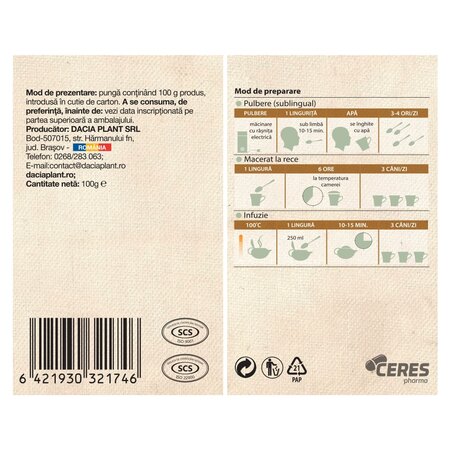 Ceai de chimen, 100 g, Dacia Plant 736461
