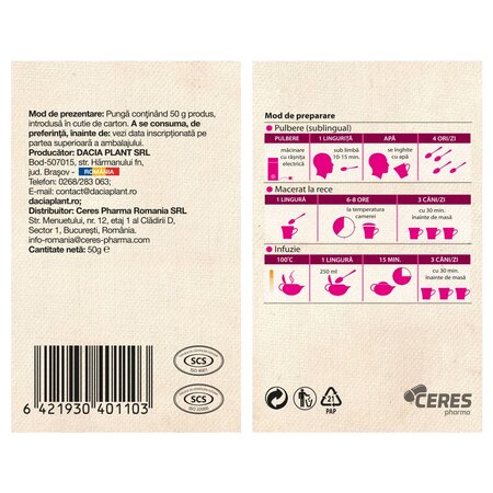 Ceai de Echinacea, 50 g, Dacia Plant 736781
