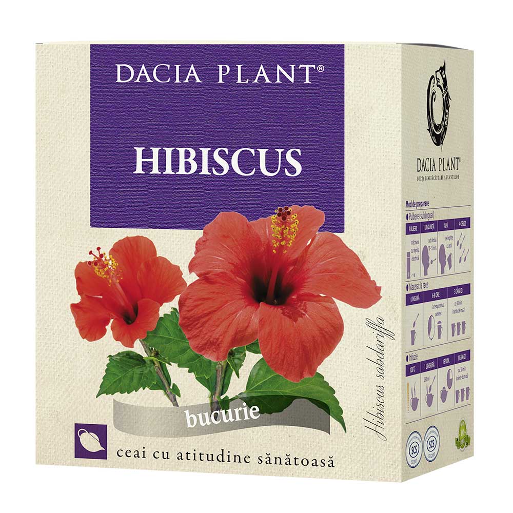 Ceai de Hibiscus, 50g, Dacia Plant