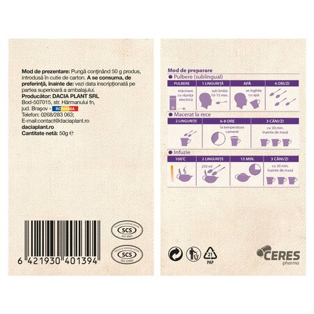 Ceai de lavanda, 50 g, Dacia Plant 736891