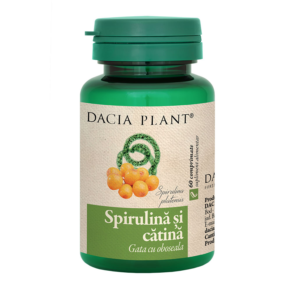 Spirulina si Catina, 60 comprimate, Dacia Plant