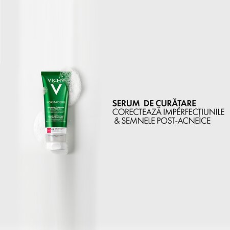 Serum de curatare exfoliant cu acid salicilic pentru ten gras cu tendinta acneica Normaderm, 125 ml, Vichy 599733
