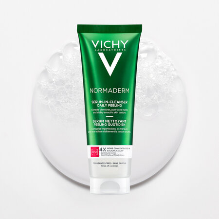 Serum de curatare exfoliant cu acid salicilic pentru ten gras cu tendinta acneica Normaderm, 125 ml, Vichy 599724