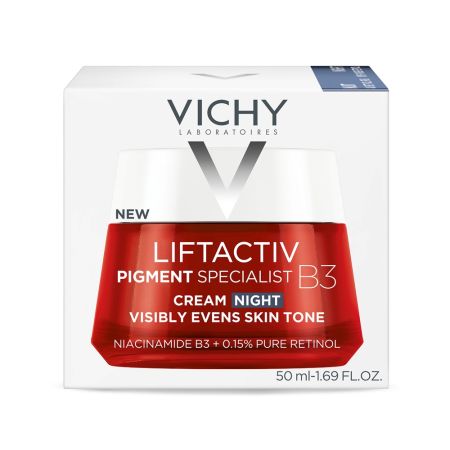 Crema de noapte antirid, antipete pigmentare cu retinol pur si niacinamida Liftactiv B3, 50 ml, Vichy 651023