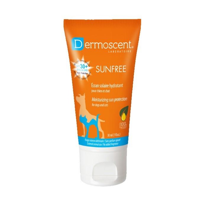 Crema pentru protectie solara caini si pisici SPF 30 Sunfree, 30 ml, Dermoscent