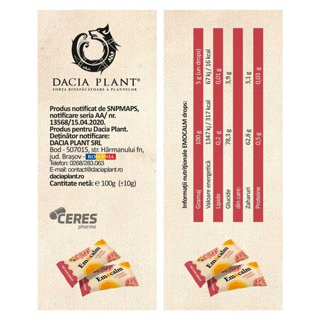 Emocalm drops, 20 dropsuri, Dacia Plant 738686