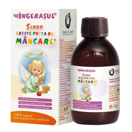 Sirop creste pofta de mancare Ingerasul, 200 ml, Dacia Plant