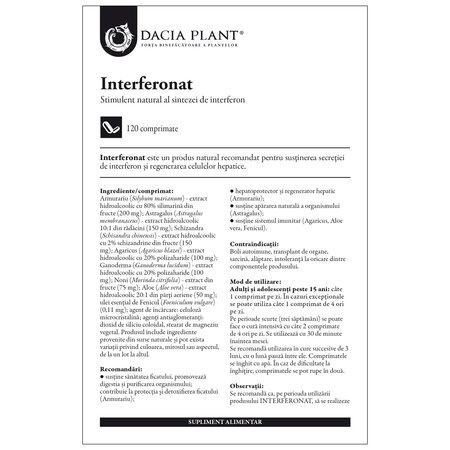Interferonat, 120 comprimate, Dacia Plant 739204