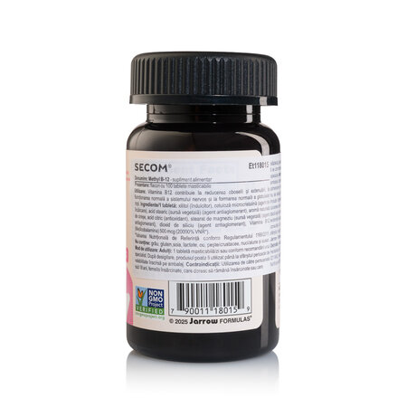 Methyl B-12 Jarrow Formulas, 500 mcg, 100 tablete masticabile, Secom 726514
