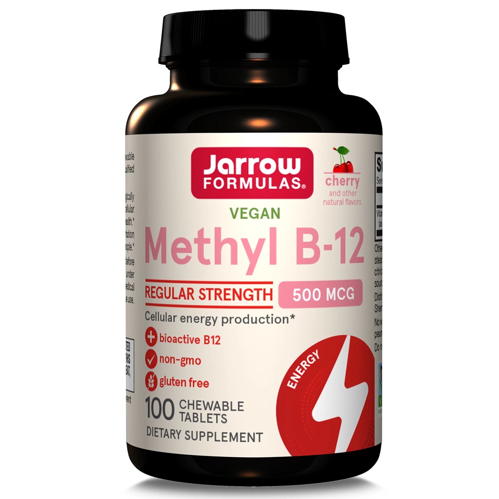 Methyl B-12 Jarrow Formulas, 500 mcg, 100 tablete masticabile, Secom