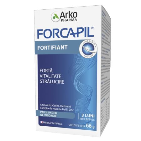 Forcapil fortifiant pentru par si unghii, 180 capsule, Arkopharma 657678