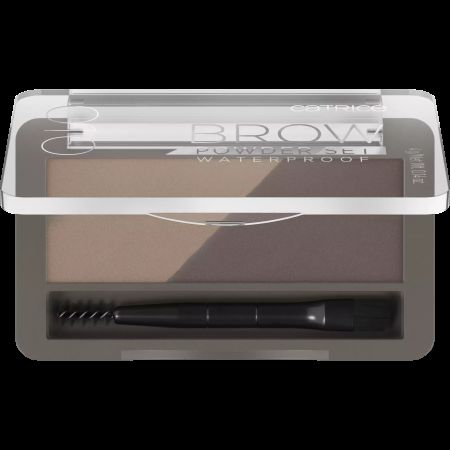 Set pudra pentru sprancene rezistent la apa Ash Blond 010 Brow Powder, 4 g, Catrice 664881